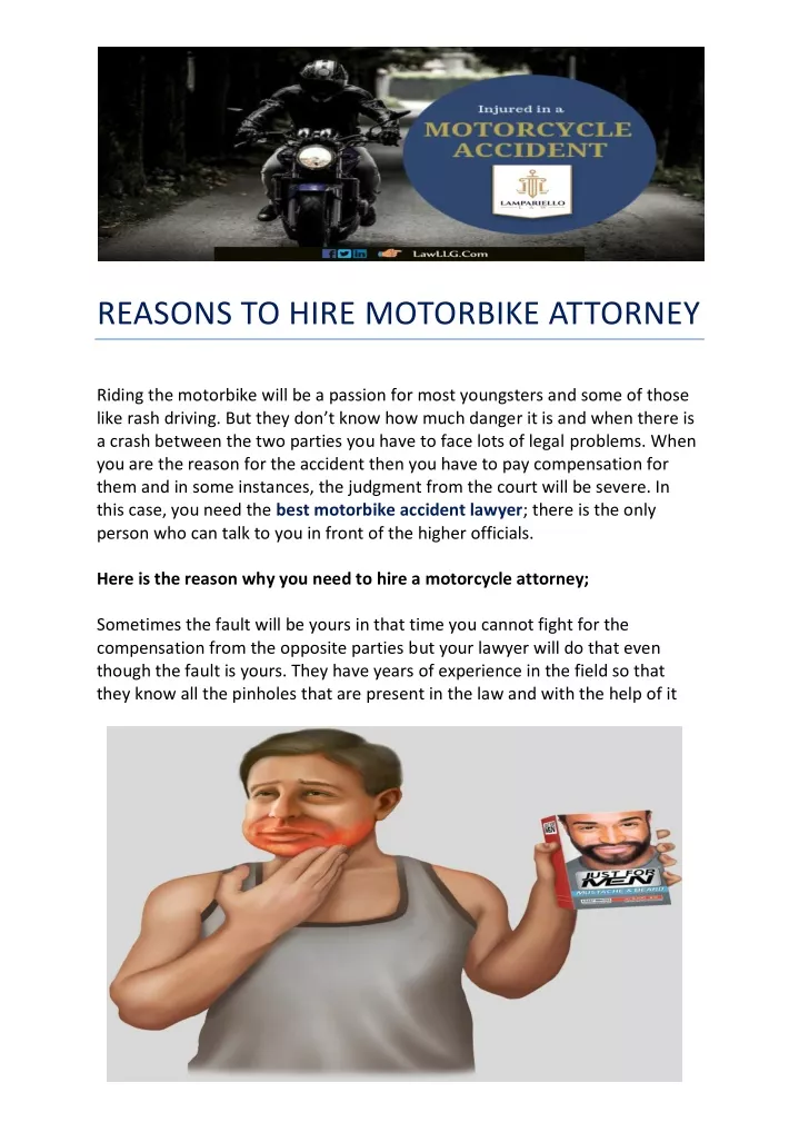 reasons to hire motorbike attorney