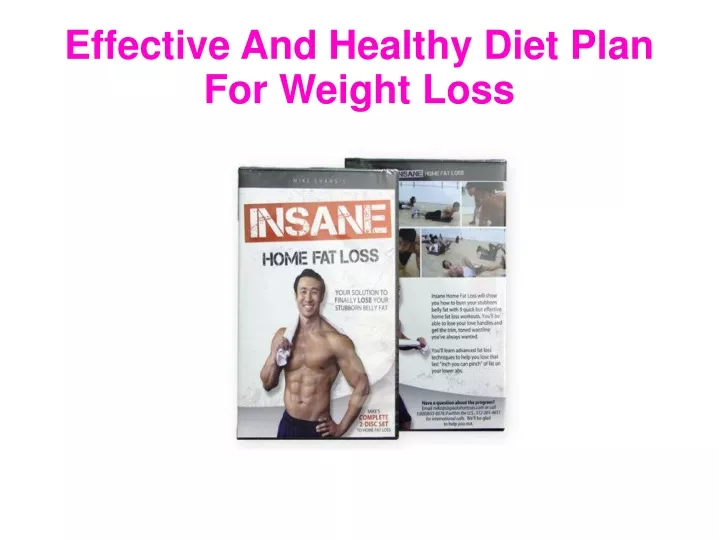 effective and healthy diet plan for weight loss
