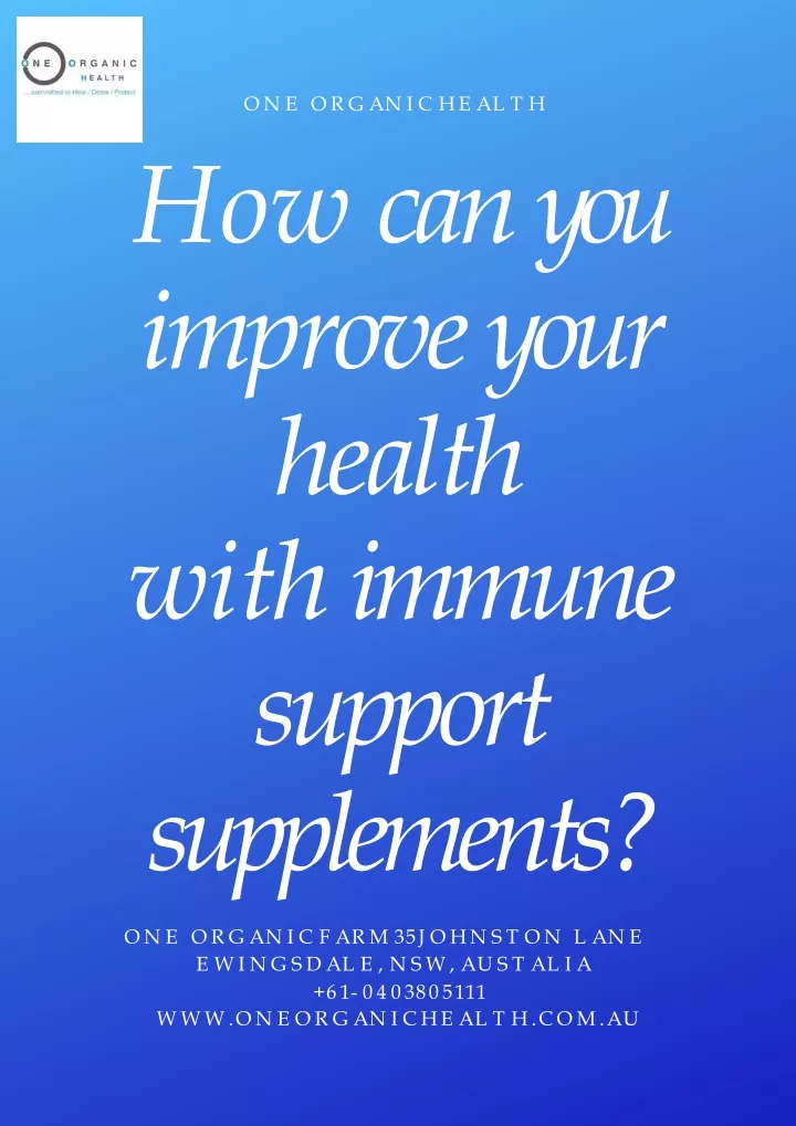 how can you improve your health