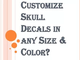 Customize Skull Decals T-Shirt or Wall Stickers