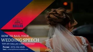 How to Nail Your Wedding Speech tips by Dallas Limo Service