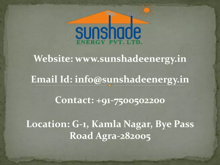 website www sunshadeenergy in