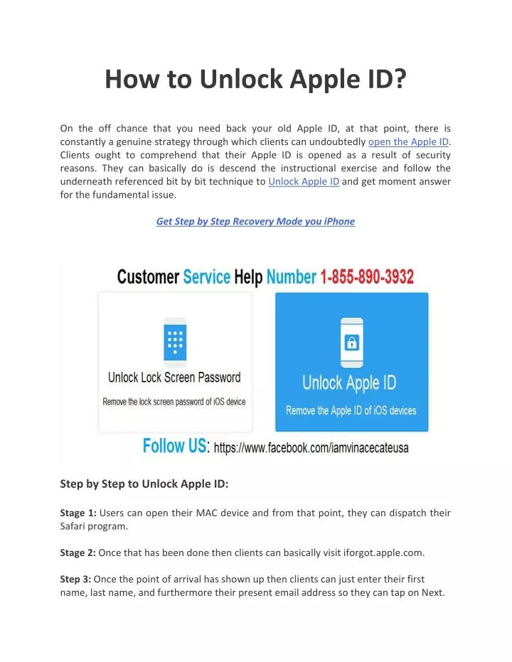 how to unlock apple id