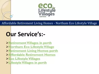 Eco Lifestyle Villages
