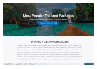 Thailand Packages | Book Thailand International Packages | Rushtovacations