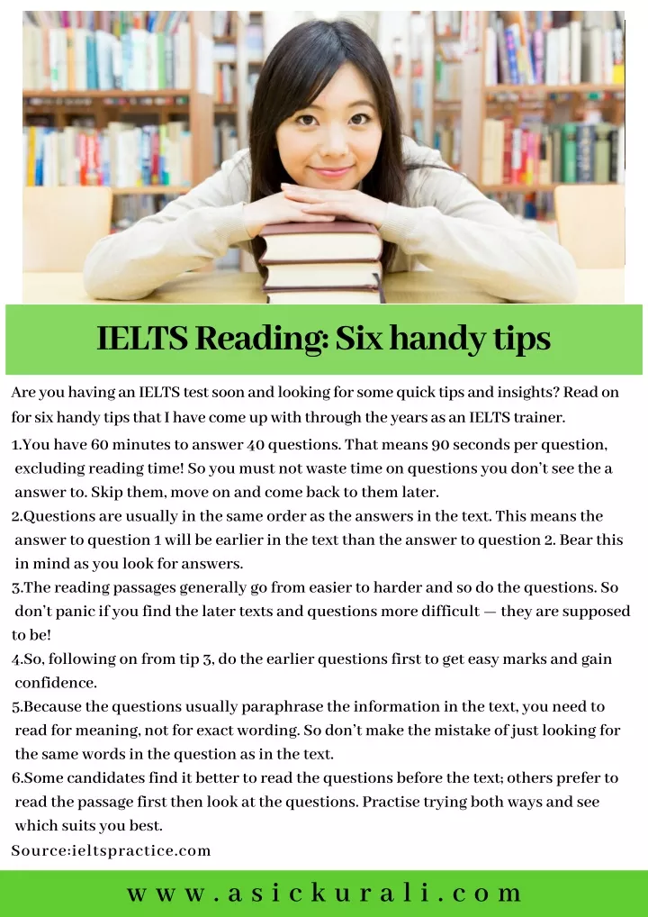 ielts reading six handy tips