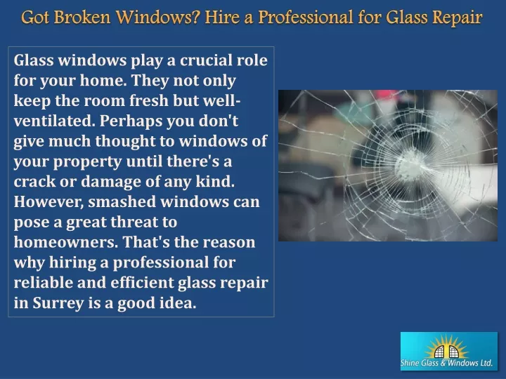 got broken windows hire a professional for glass