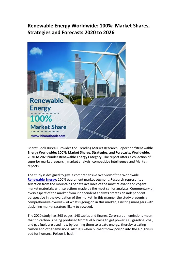 renewable energy worldwide 100 market shares
