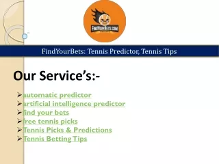 Tennis Picks & Predictions