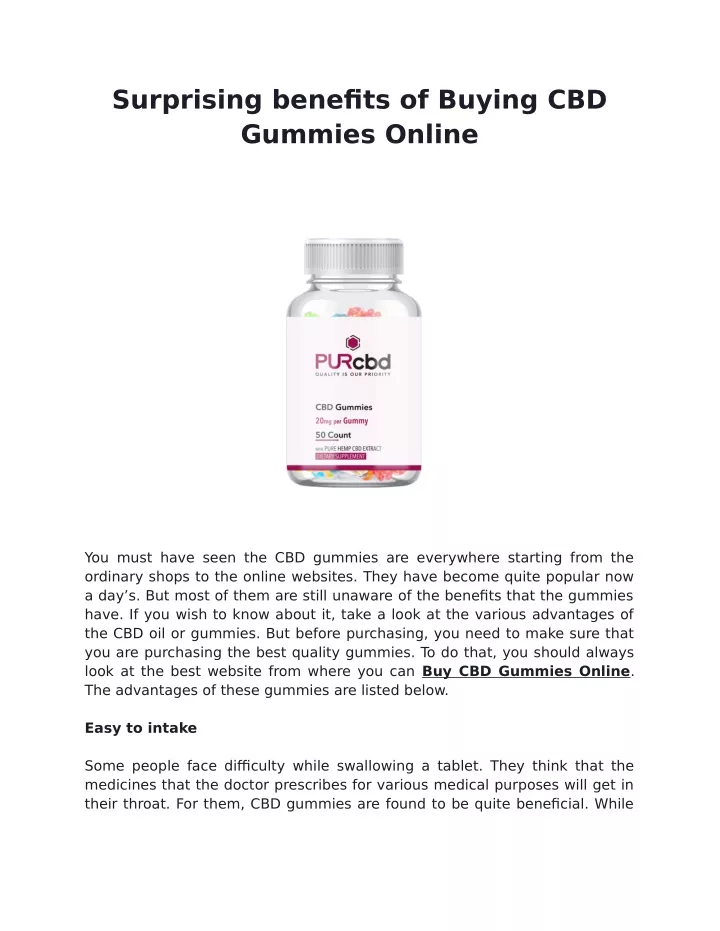 surprising benefits of buying cbd gummies online