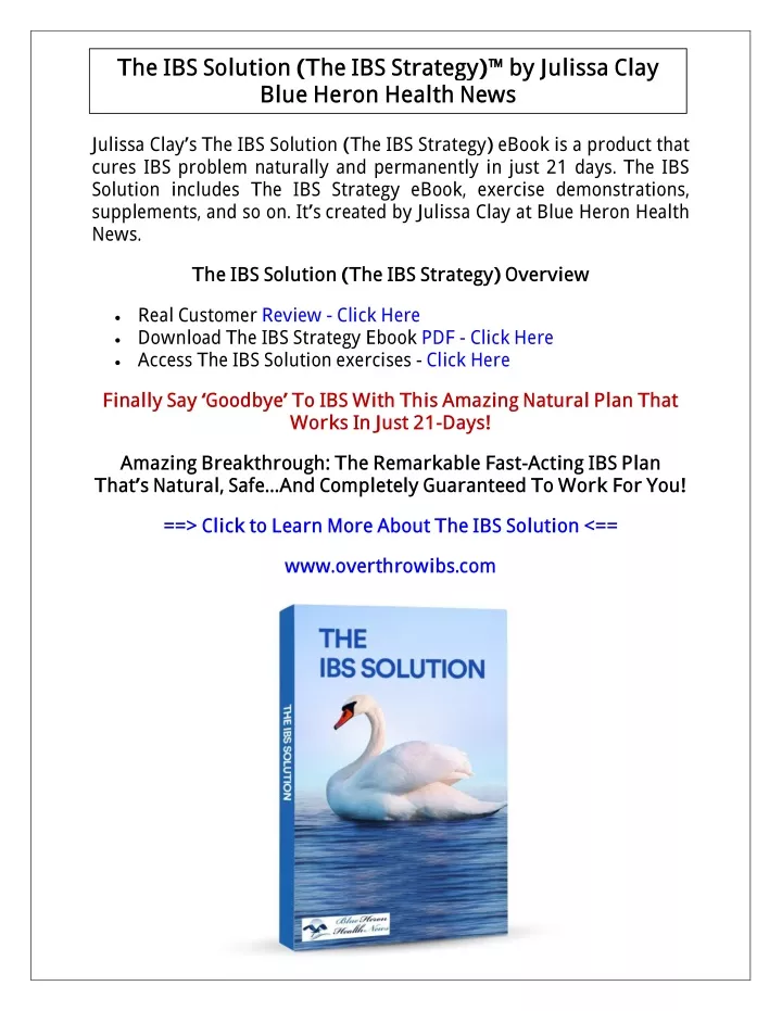 the ibs solution the ibs strategy by julissa clay