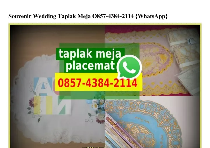 souvenir wedding taplak meja o857 4384 2114