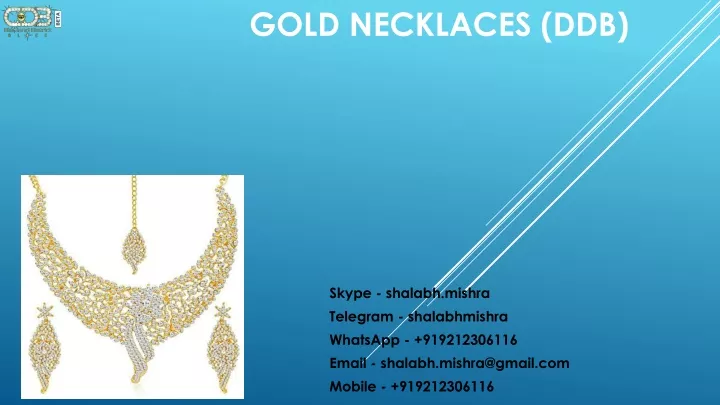gold necklaces ddb
