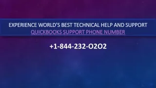 QuickBooks Support Phone Number  1-844-232-O2O2