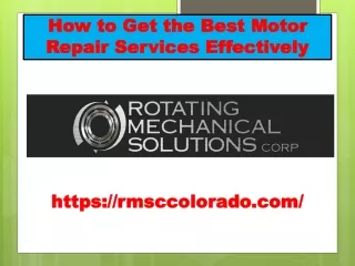 Electric motor repair