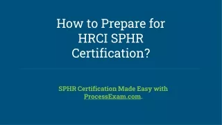 HRCI Senior Professional in Human Resources Certification | Boost Your Preparation