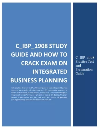 C_IBP_1908 Study Guide and How to Crack Exam on Integrated Business Planning