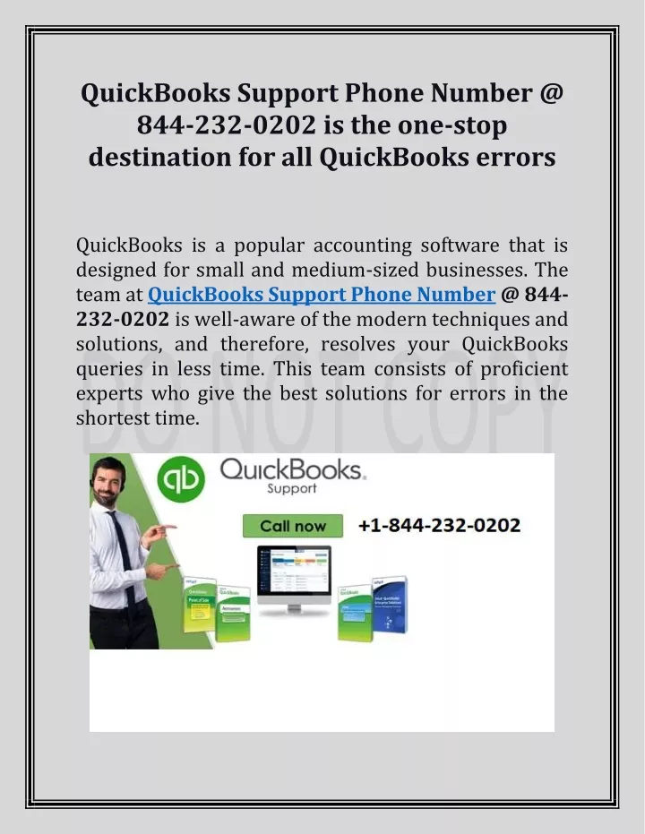 quickbooks support phone number @ 844 232 0202