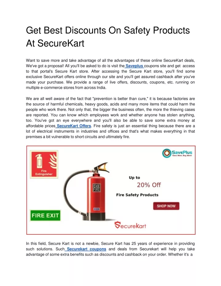 get best discounts on safety products at securekart