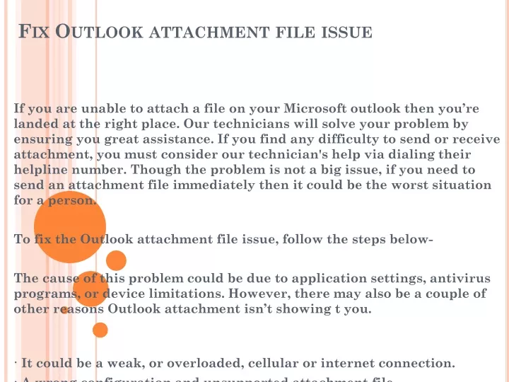 fix outlook attachment file issue