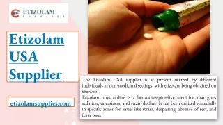 Etizolam USA Supplier