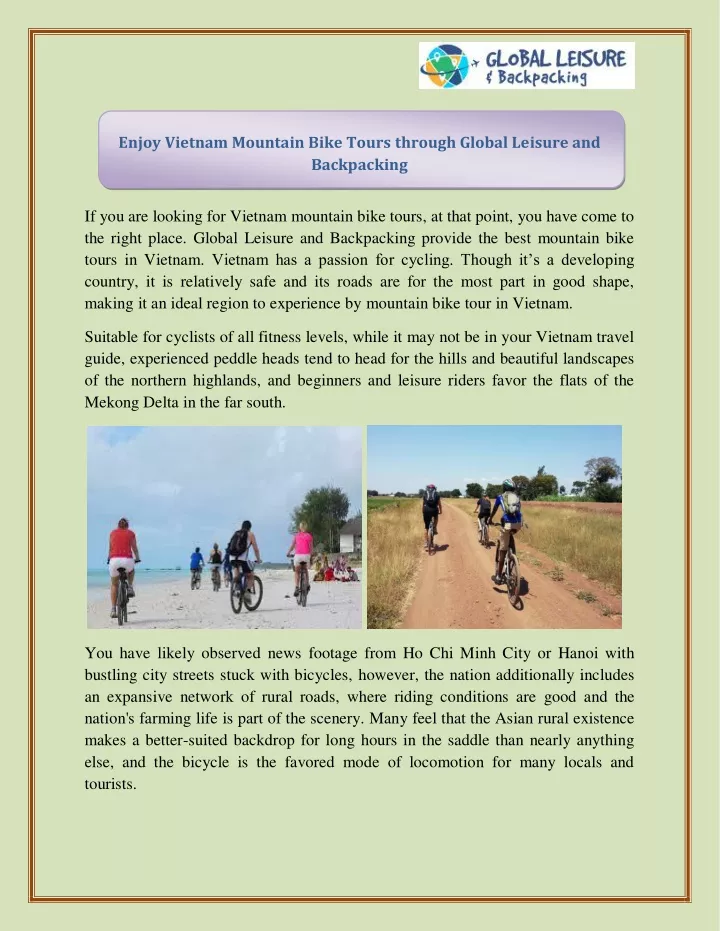 enjoy vietnam mountain bike tours through global