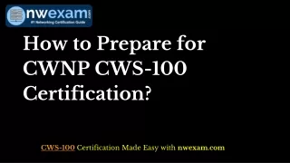 [Latest 2020] Give Your Career a New Enhancement with CWNP CWS-100_ Wireless Specialist Certification