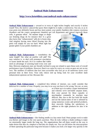 andezal male enhancement