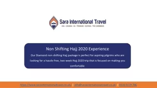 Non-shifting Hajj 2020 Package UK | Sara International Travel UK