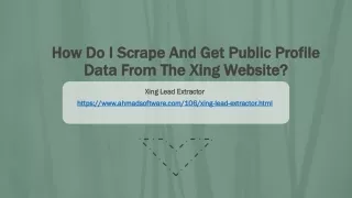How Do I Scrape And Get Public Profile Data From The Xing Website?
