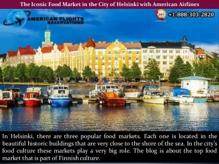 The Iconic Food Market in the City of Helsinki with American Airlines