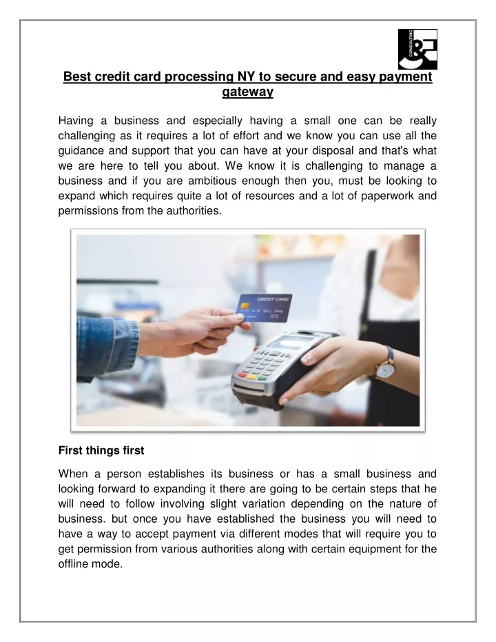 best credit card processing ny to secure and easy