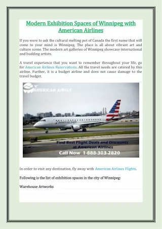 Modern Exhibition Spaces of Winnipeg with American Airlines