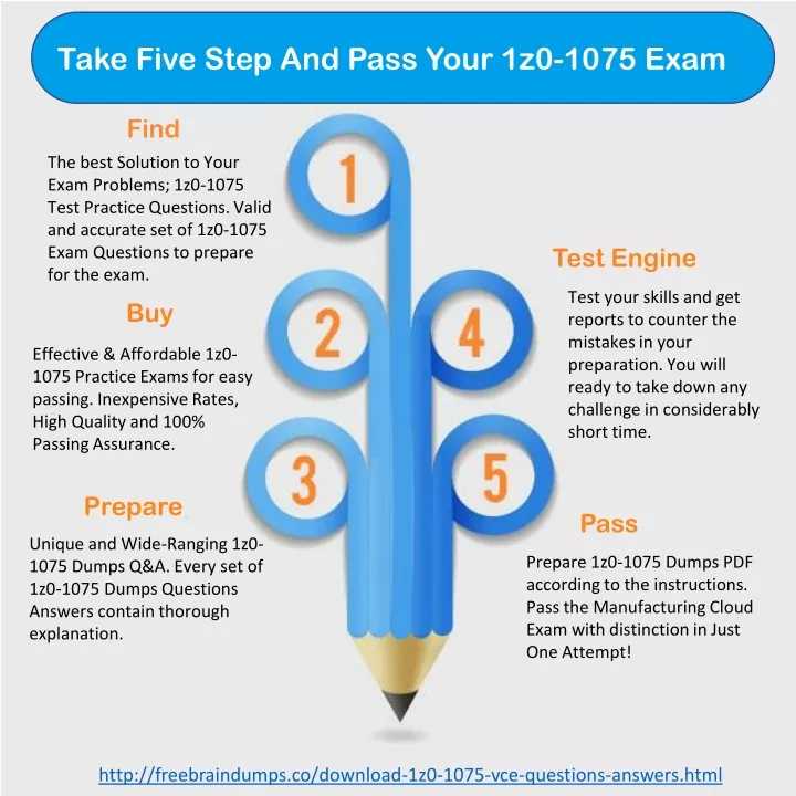 take five step and pass your 1z0 1075 exam
