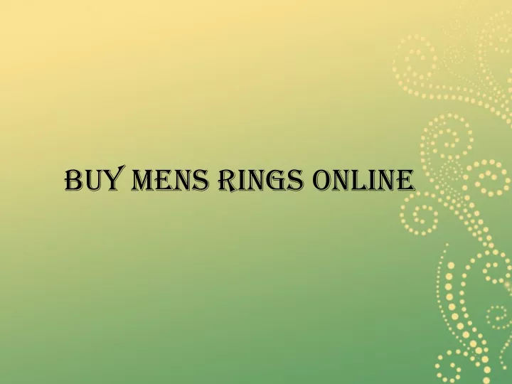 buy mens rings online