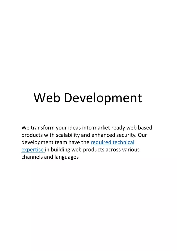 web development