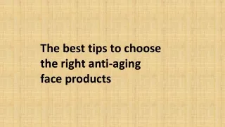 ANTI AGEING PRODUCTS