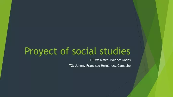 proyect of social studies