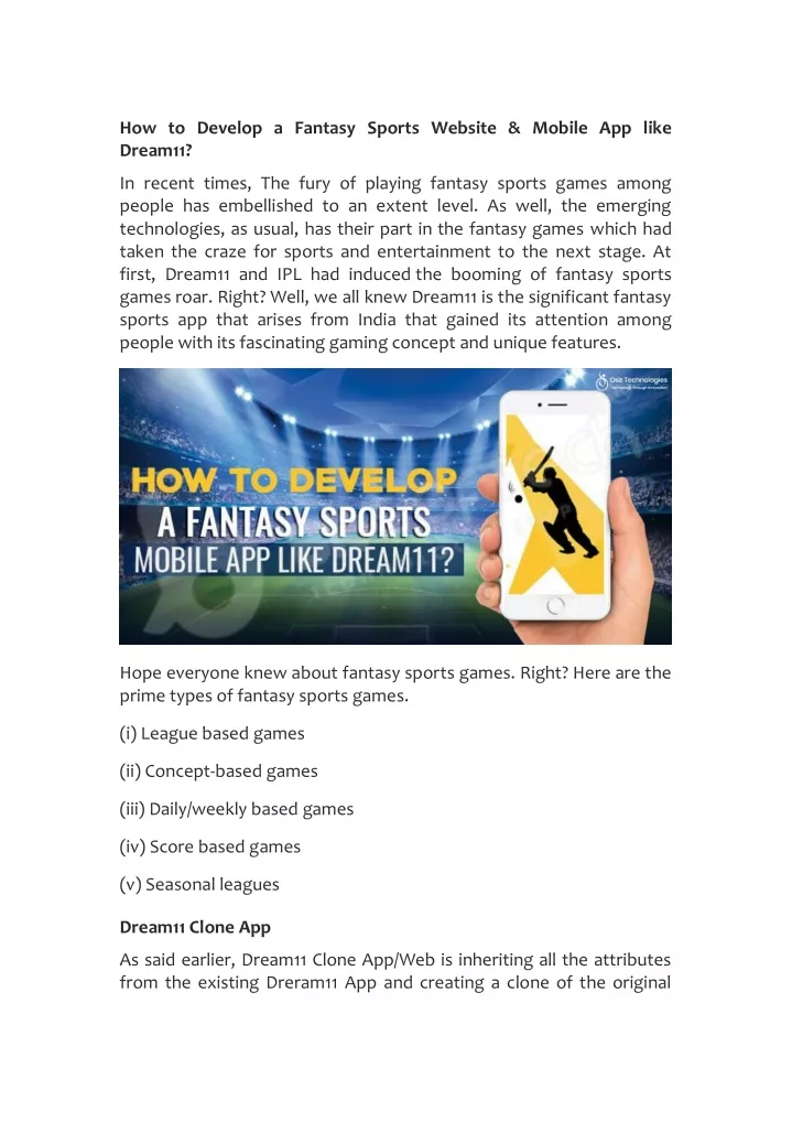 how to develop a fantasy sports website mobile