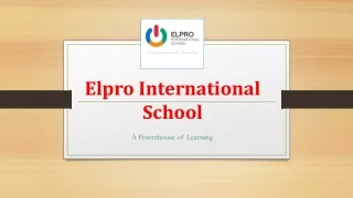 Best CBSE Board School in Pune - Elpro International