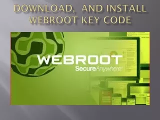 download and install webroot key code