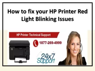 How to fix your hp printer red light blinking issues?