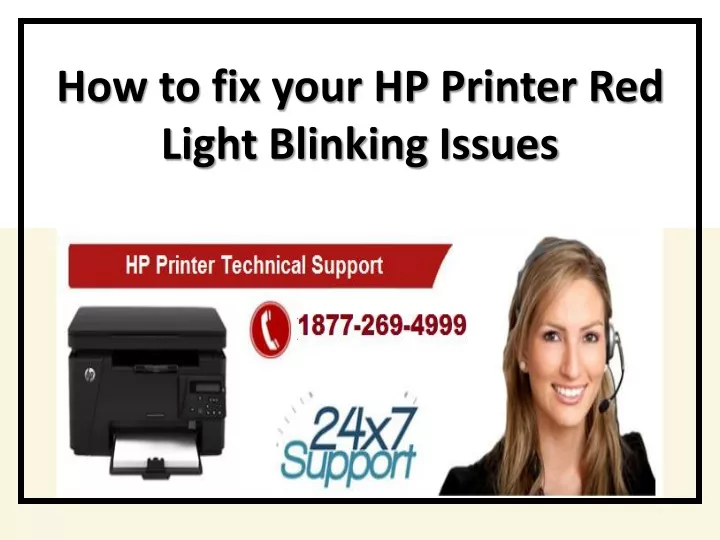 how to fix your hp printer red light blinking