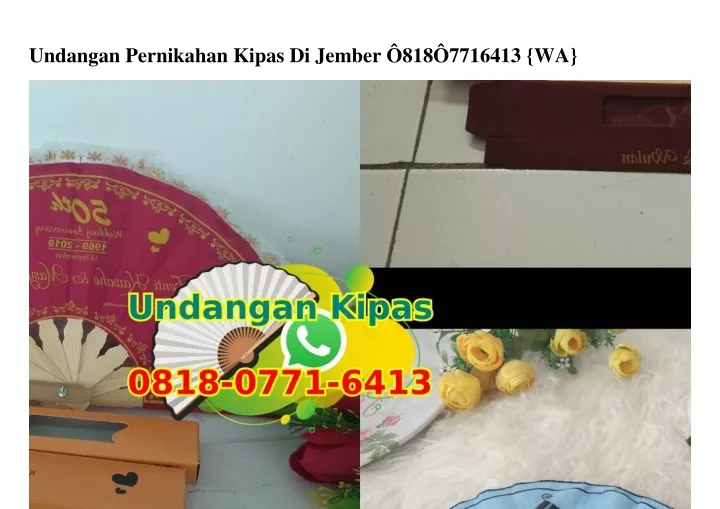 undangan pernikahan kipas di jember 818 7716413 wa