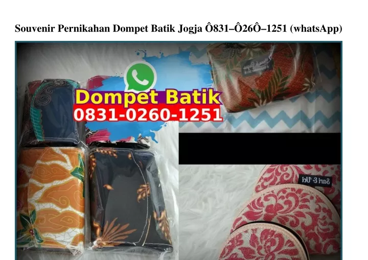 souvenir pernikahan dompet batik jogja