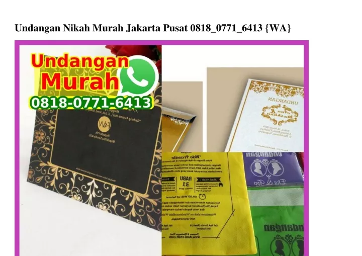 undangan nikah murah jakarta pusat 0818 0771 6413