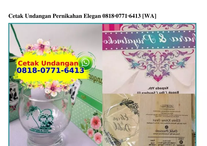 cetak undangan pernikahan elegan 0818 0771 6413 wa