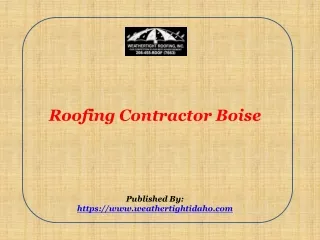 Roofing Contractor Boise