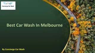 Best Car wash In Melbourne