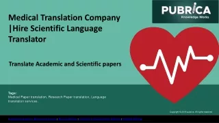 Medical translation company | Hire scientific language translator: Pubrica